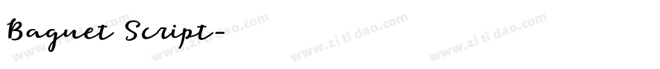 Baguet Script字体转换